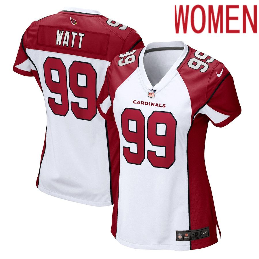 Women Arizona Cardinals 99 J.J. Watt Nike White Game NFL Jersey